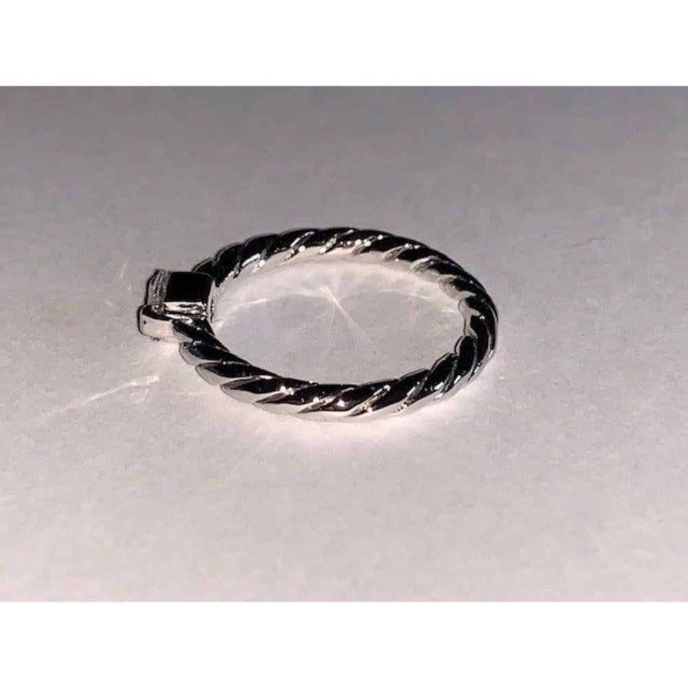 Silver tone ring size 5 - Picture 3 of 5